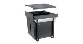 Hulladékgyűjtő GTV Practi Eco 600, szelektív, frontkihúzású, lágy záródás, 2*34 L edénnyel, fedéllel