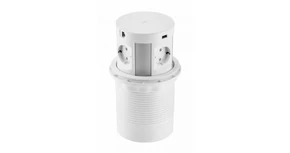 Konnektor, pultba süllyeszthető, 4x dugalj, 2x USB 2A, 2x hálózati RJ45, 1,5 kábellel, 5W indukciós töltővel, 120mm COMFORT PLUS, TÖBB SZÍNBEN