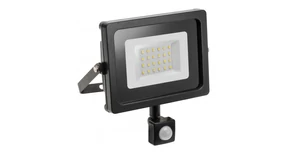 LED reflektor iNEXT mozgásérzékelővel 20W 1600lm, PF>0,9, RA>80, IP65, 120°, 6400K, fekete