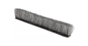 Tolóajtóhoz porzáró kefe,  4,8x12, NOVOS, VISTA, befűzős, szürke