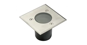Lámpa Kerti lámpatest ALFA-K-MINI, négyzet, GU10 (max. 10W), IP67, AC220-240V, 50/60Hz, inox