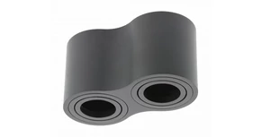 Lámpa Mennyezeti lámpatest AVEIRO DUO BIS, max. 250V, 50/60Hz, 160x80x90mm, IP20, max 20W*2, kör, fekete