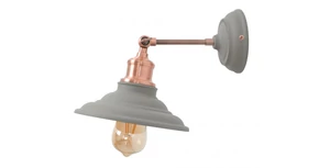 Lámpa Fali lámpatest LORET,7826,AC220-240V,50/60Hz,1*E27,max.40W,IP20,átmérő 20cm,egyes,szürke