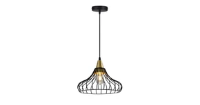 Lámpa Mennyezeti lámpatest LOTTE,2622,AC220-240V,50/60Hz,1*E27,IP20,átmérő 33cm,egyes,fekete/arany