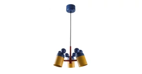 Lámpa Mennyezeti lámpatest MOUSE II, 1854, max.250V, 50/60Hz, 3*E27, max.25 W, IP20, átmérő 30 cm, sötétkék/arany