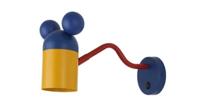 Lámpa Fali lámpatest MOUSE, 3063, max250V, 50/60Hz, 1*E27, max.25 W,  IP20, átmérő 8 cm, sötétkék/arany