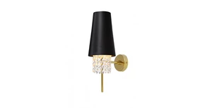 Lámpa Fali lámpatesta NESTO 2, 5970, AC220-240V, 50/60Hz, 1*E27, max.40W, fekete/arany