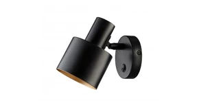 Lámpa Fali lámpatest SELVIA II,3446, max250V, 50/60Hz, 1*E14, max.25 W, IP20, átmérő 10 cm, fekete/arany