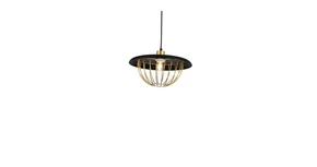 Lámpa Mennyezeti lámpatest TULIP,3444,AC220-240V,50/60Hz,1*E27,IP20,átmérő 36cm,egyes,fekete/arany