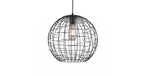 Lámpa Mennyezeti lámpatest VIELA 2,6996,AC220-240V,50/60Hz,1*E27,IP20,átmérő 35cm,egyes,fekete