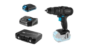 Högert HT2E220-0DD fúró - csavarbehajtó szett, 18V, 50Nm, 2 Ah akkuval, töltővel, kofferben