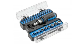 Szerszám Högert Bit szett, 36 db-os, CrV, racsnis csavarbehajtóval