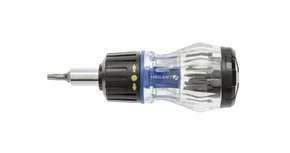KIFUTÓ Szerszám Högert Csavarhúzó, mini 10 cm, 9db bittel, SL3, 6, PH1, 2, 3, T15, 20, H4