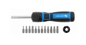 Szerszám Högert Bit szett, 13 db-os, CrV, csavarbehajtóval