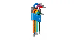 Szerszám Högert Imbusz kulcs szett, 9db-os, TORX, T10, T15, T20, T25, T27, T30, T40, T45, T50, CrV, hosszú, színkódos