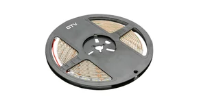LED szalag 2835, 600 LED/5 fm, semleges fehér, 12W/fm,  60W/5fm , 10mm , 5fm/tekercs, 12V, IP20, 1600lm/m
