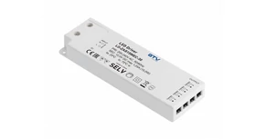 Tápegység LED 12V,  15W, IP20, 129*42*16mm, 4 mini AMP csatlakozóval, 1,5fm kábellel, villásdugóval