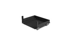 Konyhai fémrács, 450mm, 180mm magas fiók, frontrögzítéssel, antracit, teljes kihúzás, csillapított záródás, 30kg teherbírás, SIGE Green 116