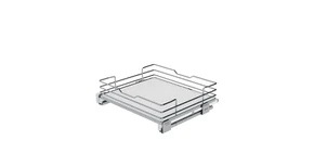 Konyhai fémrács, 600mm, fiók, króm-fehér, teljes kihúzás, csillapított záródás, 30kg teherbírás, SIGE Infinity Line 119