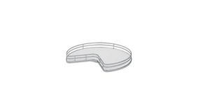 Konyhai fémrács, sarokszekrénybe, 3/4 kör kosár, 700mm átmérő, oszloppal, 350mm ajtókhoz, Sige Infinity Plus 363