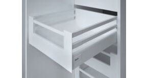 Fiókoldal   RITMA CUBE belső fiók,  H, dupla szögletes korlátos, fehér, 270mm, 35kg