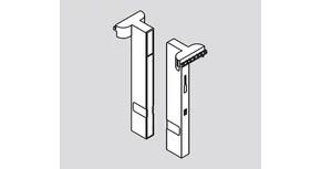 RITMA CUBE fiókelválasztó panelrögzítő négyszög korláthoz, tiszta fehér