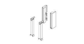 RITMA oldalpanel adapter négyszög korláthoz, tiszta fehér