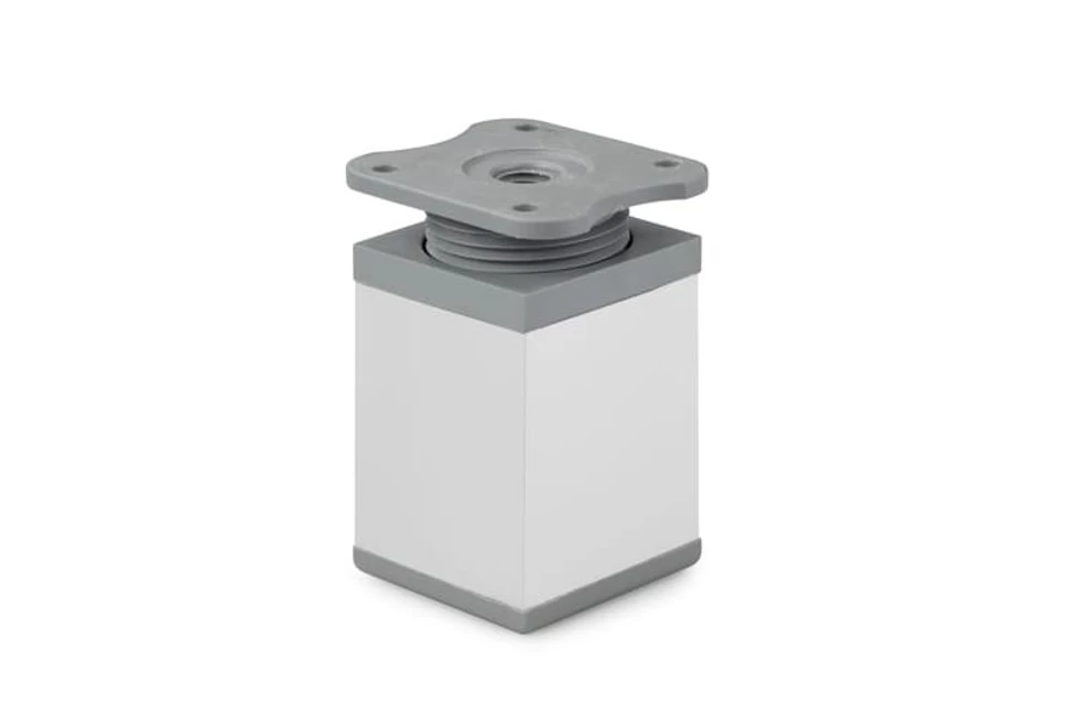 Bútorláb alumínium, DN-027,  60mm, 40*40mm, alu elox - szürke talppal