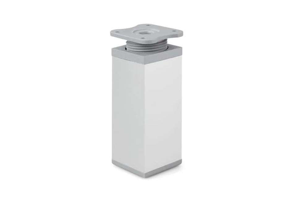 Bútorláb alumínium, DN-027, 100mm, 40*40mm, alu elox - szürke talppal