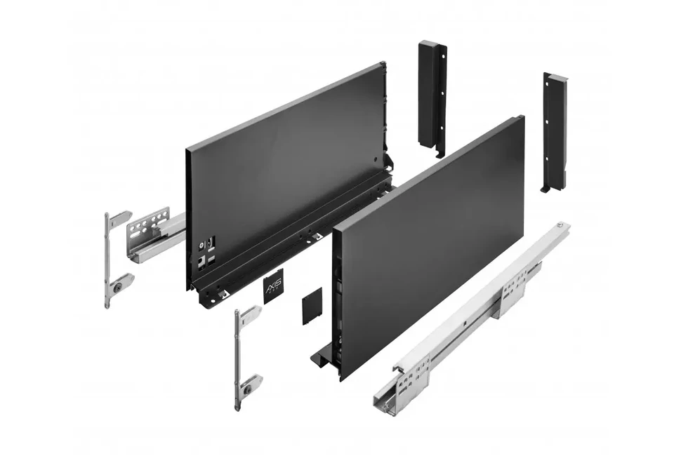 Fiókoldal AXISPRO D, 200x250mm, fekete