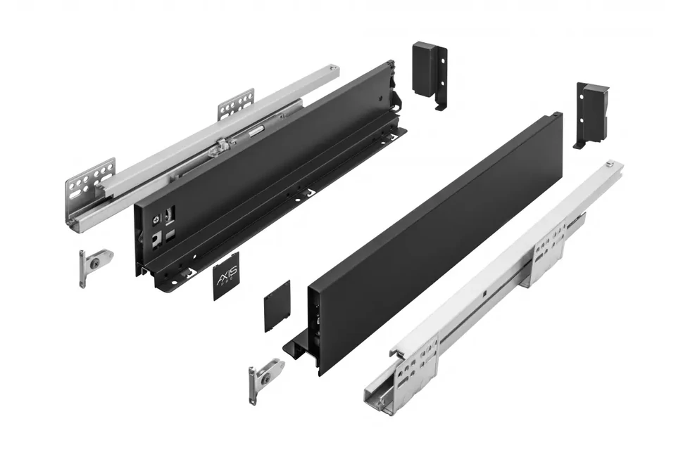 Fiókoldal AXISPRO A,  86x250mm, fekete