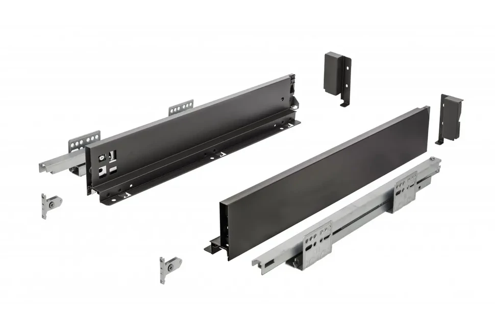 Fiókoldal AXISPRO A,  86x300mm, fekete PUSH OPEN
