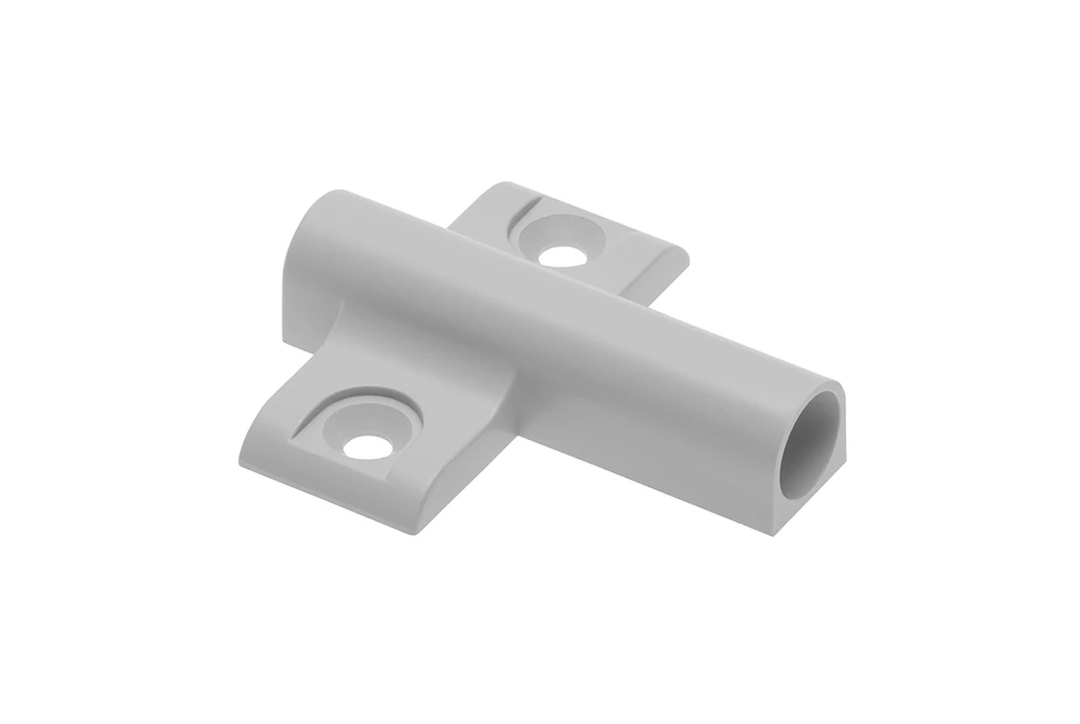 Ajtófék befúrhatóhoz adapter, csavarozható kereszttalpas, szürke