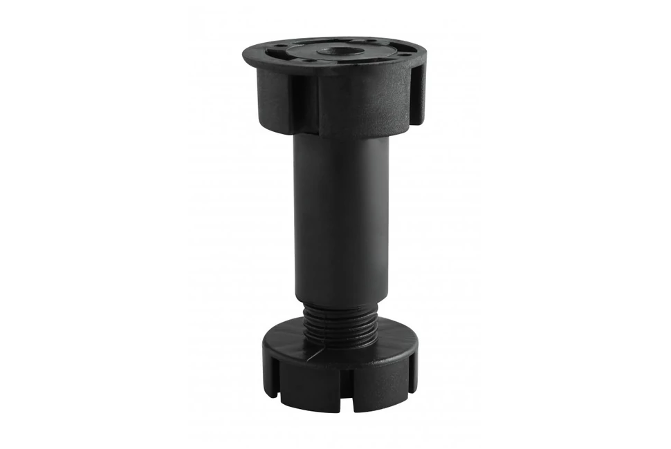 Szekrényláb, műanyag, DPA, 100mm, fekete, / 87-120mm, 100kg teherbírás /