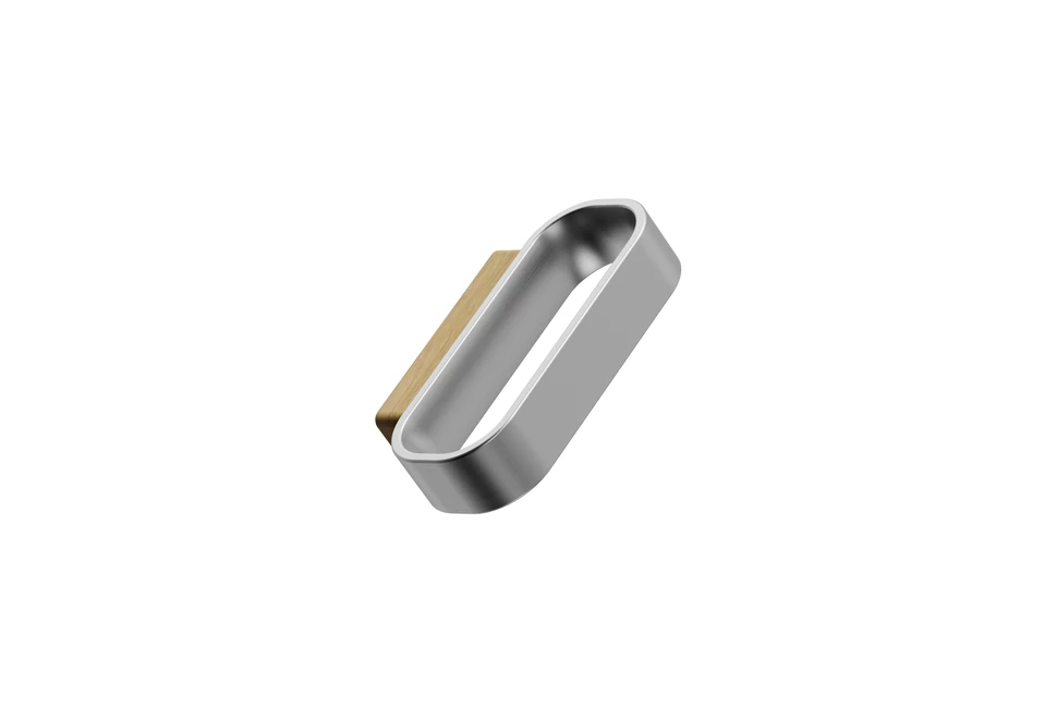 Fogantyú Furnipart RACE   32mm, fém-fa, szálcsiszolt - lakkozott tölgy