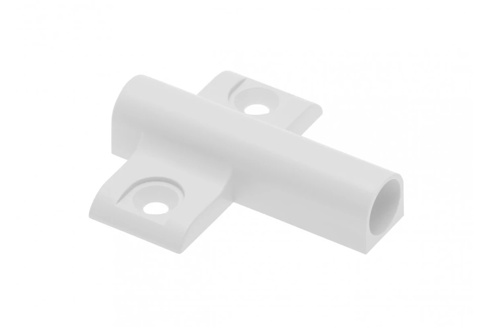 Ajtofék befúrhatóhoz adapter, csavarozható keresztalppas, fehér