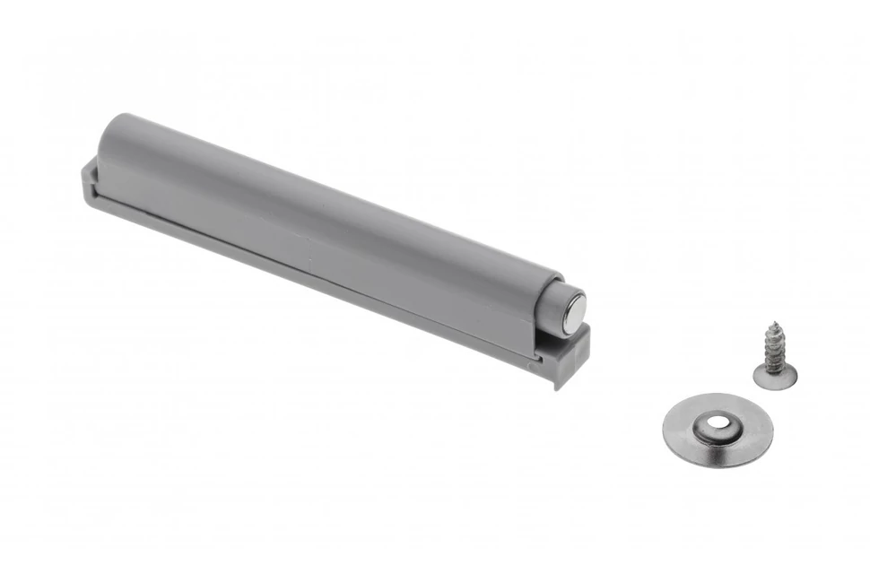 Ajtó kilökő PUSH - Open ajtóhoz, csavarozható, mágneses, szürke M