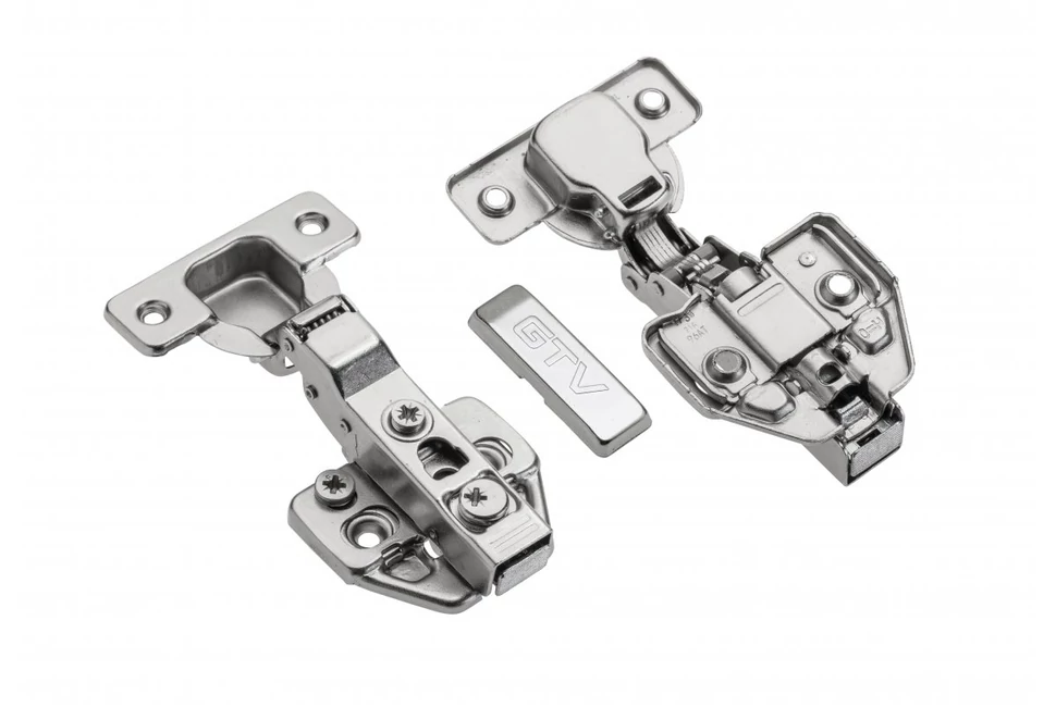 Kivetőpánt, félig rázáródó, csillapított záródású, klippes, eurocsavar nélkülu HC excenteres talp h=0