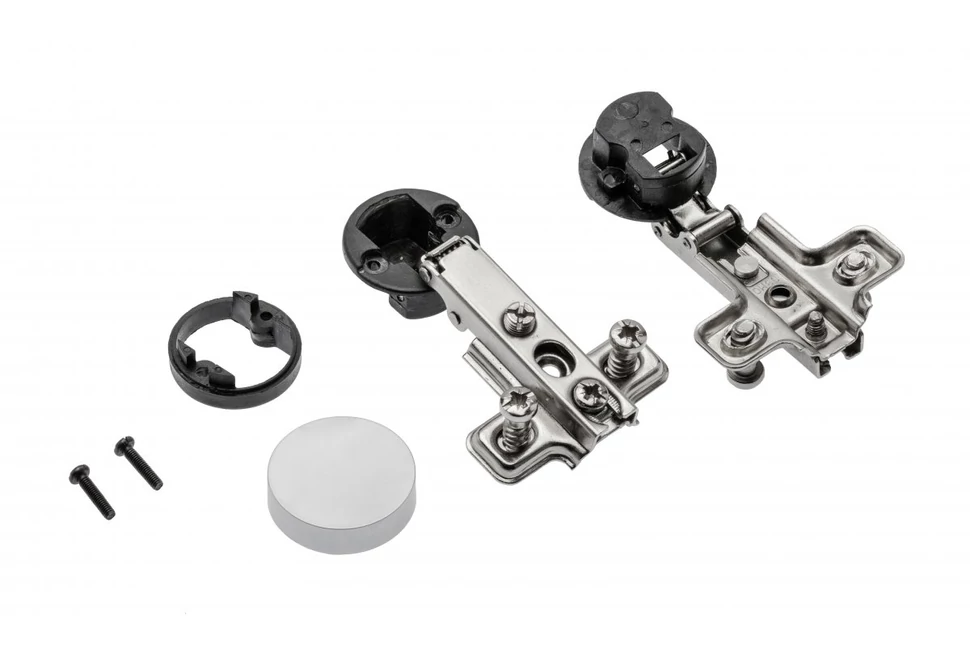 Kivetőpánt, üvegajtóhoz, rázáródó, eurocsavaros talp h=0, króm, D kupakkal