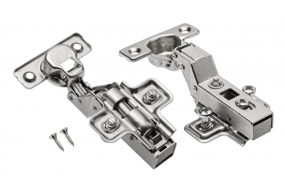 Kivetőpánt, Mini, közézáródó, klippes, eurocsavaros talp H=0