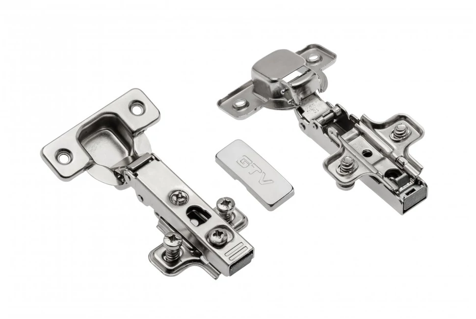 Kivetőpánt, rázáródó, klippes, rugó nélkül, Push Open-hez eurocsavaros talp h=0