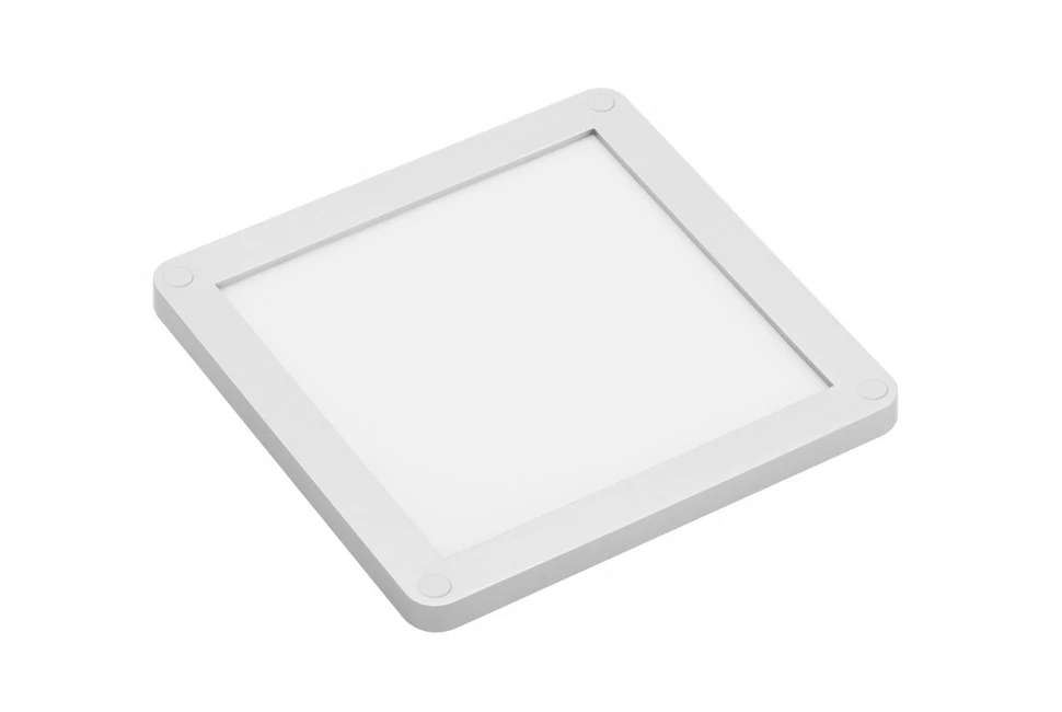 LED Lámpatest, VEGAS, hideg fehér, 100*100mm, felületre szerelhető, 12V, 140lm, 3W, kábellel, csatlakozóval