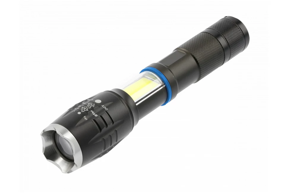 Lámnpa, Zseblámpa LED 8W, 800lm, hideg fehér, IP44, 3 db AAA elemmel / nem tartozék /