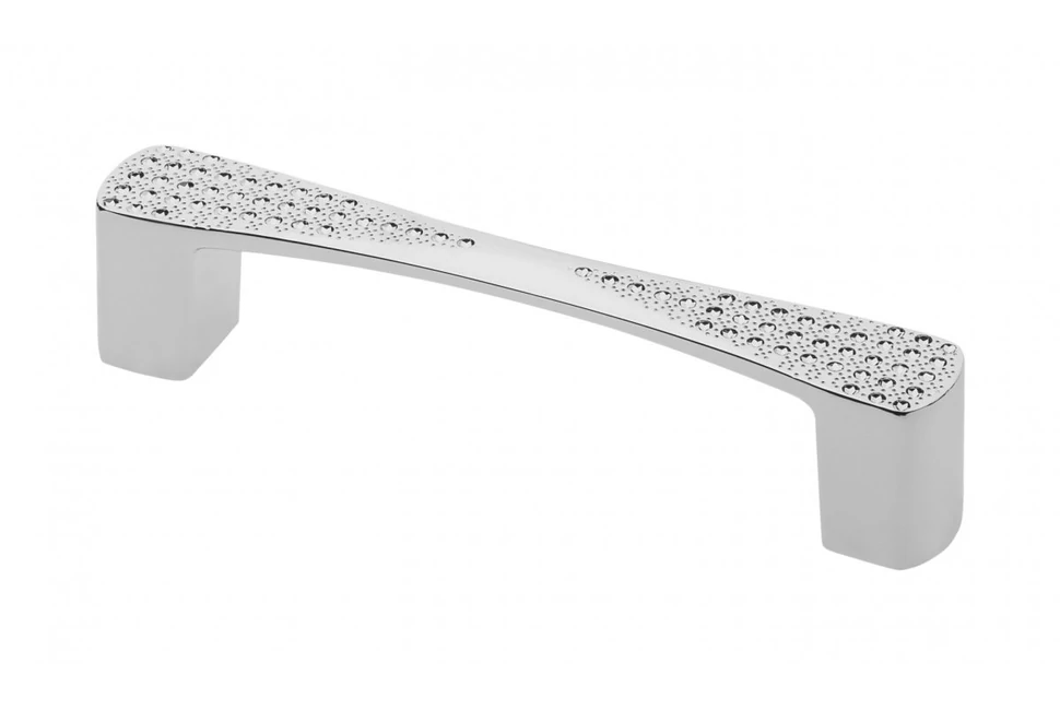 Fogantyú fém-üveg,   96mm, COMO, króm