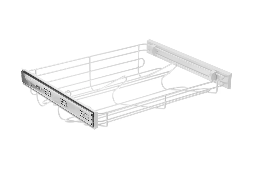Gardób SMART cipőtartó 152mm magas, teljes kihúzású, csillapított záródású, golyós fióksínnel szerelve, 560-568mm, fehér