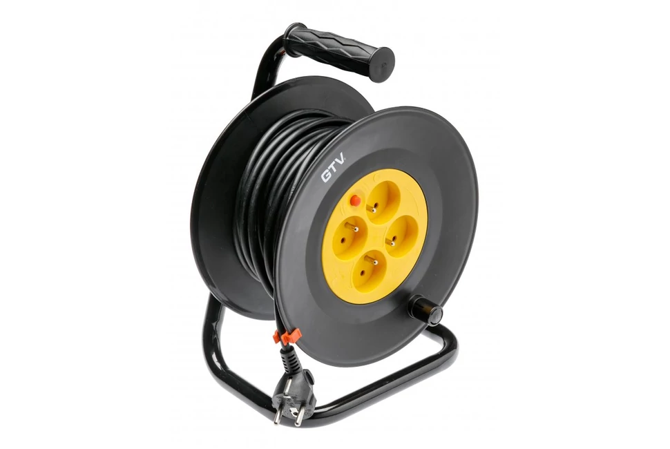 Hosszabbító orsó 40 m 3x1,0mm2, 2300W, AC220-240V,50/60Hz, 4 x FRENCH aljzat