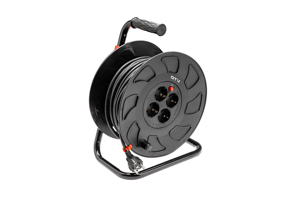 Hosszabbító orsó 30 m 3x1,5 mm², 3500W, AC220-240V,50/60Hz, 4 x SCHUKO aljzat