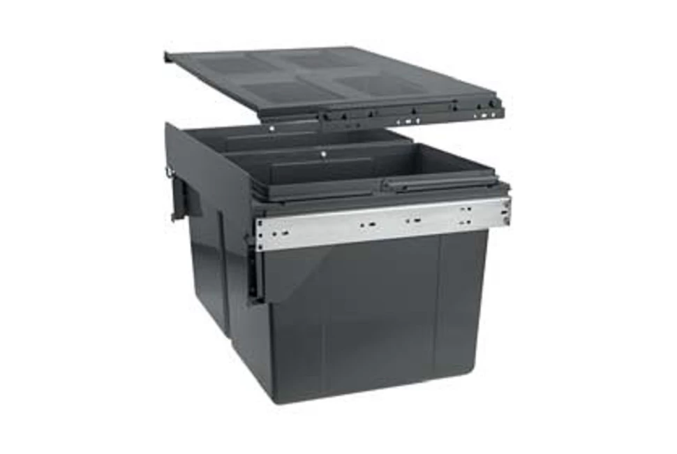 Hulladékgyűjtő GTV Practi Eco 600, szelektív, frontkihúzású, golyós csúszóval, 2x27L