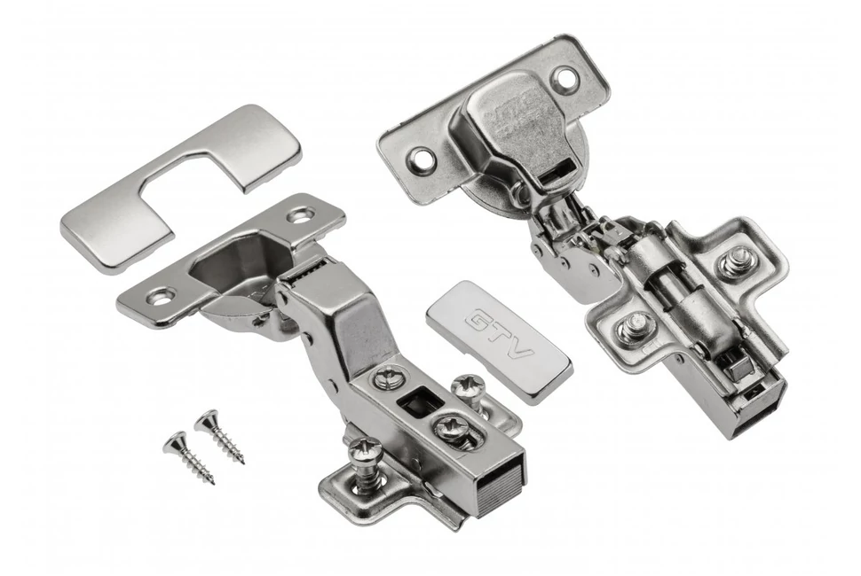 Kivetőpánt, közézáródó, csillapított záródású, klippes, eurocsavar nélküli talp h=0