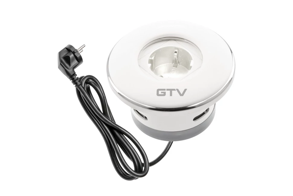 Konnektor, pultba süllyesztett, 1,5m, SHUTTER, fehér